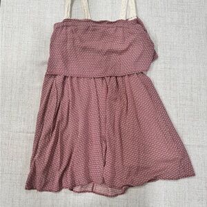 Hem and thread size L boho revival red open back dress